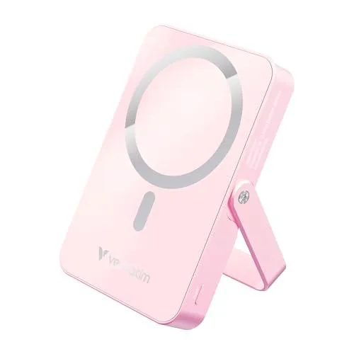 Verbatim Charge 'n' Go MagSafe - Batería externa magnética de 10.000 mAh rosa 15 W PD 20 W de carga rápida