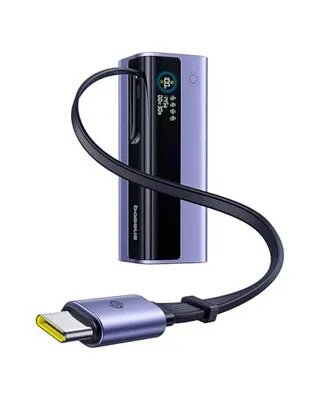 Baseus EnerGeek Power Bank 145W 20000mAh Cargador Portátil con 60cm Cable USB-C Integrado retráctiles