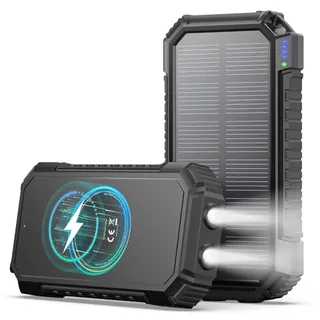 Cargador Solar Power Bank 20000mAh - A ADDTOP 3.0A Bateria Externa Carga Rapida con USB C