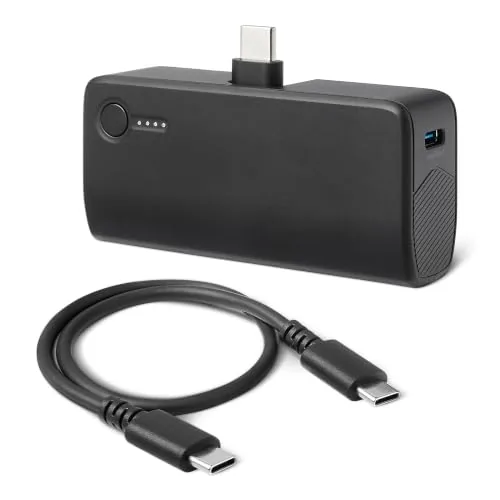 Amazon Basics Batería Externa de 5000mAh, Máx. Cargador Portátil de 20W