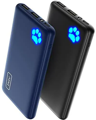INIU Power Bank, [2Pack] Slimmest Bateria Externa Carga Rapida 10000mAh de INIU