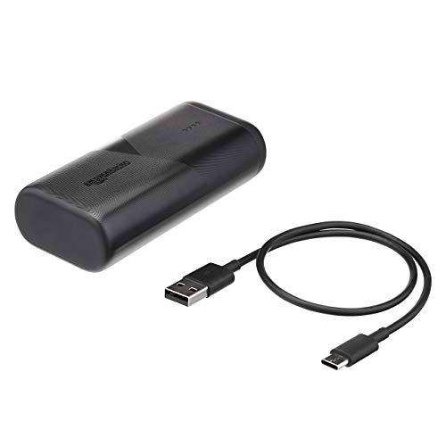 Amazon Basics - Batería externa ultraportátil con fuente de alimentación Power Delivery de 18 W por USB-C y 10 000 mAh
