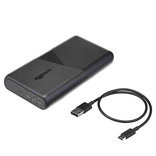 Amazon Basics - Batería externa con fuente de alimentación Power Delivery de 18 W por USB-C