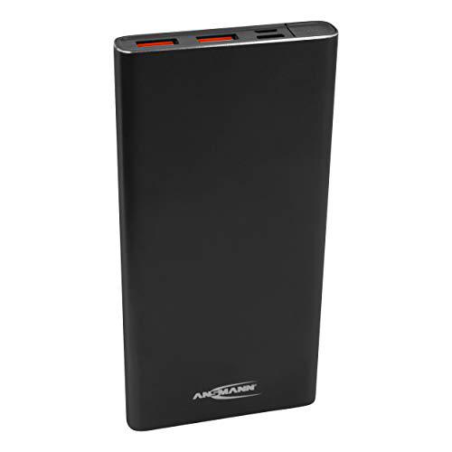 ANSMANN Powerbank 10000 mAh PD &amp; Quick Charge 3.0 - Fast Charge Power Bank (2 x USB &amp; 1 x Tipo C) Cargador con indicador LED para Smartphone