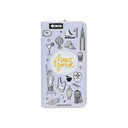 Lovely Streets Powerbank de 4.000 mAh color Lila con Ilustraciones de Cosas Típicas de Nueva York