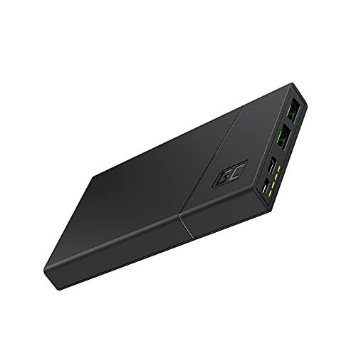 Green Cell® Power Bank GC PowerPlay10 | 3 Puerto 10000mAh Batería Externa Ultracompacta con Tecnología de Carga Rápida USB-C 18W Power Delivery y 2X USB Quick Charge 3.0 para iPhone