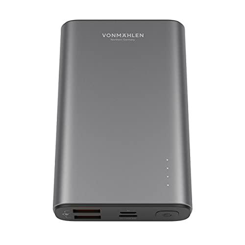 VONMÄHLEN Evergreen Powerbank 10000mAh - Batería Externa &amp; Portátil para Móviles con QC 3.0 y Carga Rápida 18W