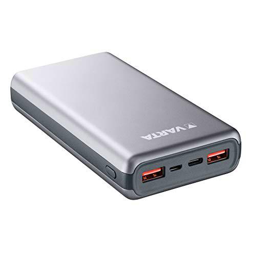 Varta Power Bank Fast Energy 20000 m mAh, Inc. Cable de Carga (1 x Micro USB + 1 x USB Tipo C PD 5V3.0A