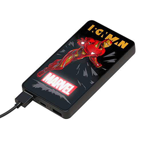 Tribe Power Bank 6000 mAh Iron Man - Cargador de batería portátil Universal Marvel, PBW31600
