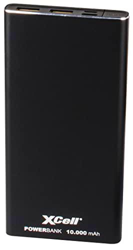 XCell Batería Externa de polímero de Litio de 10.000 mAh (USB Tipo C + 2 x QC3.0, 18 W, máx