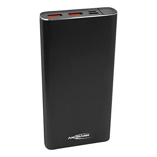 ANSMANN Powerbank 15000 mAh PD &amp; Quick Charge 3.0 - Fast Charge Power Bank (2 x USB &amp; 1 x Tipo C) Cargador con indicador LED para Smartphone