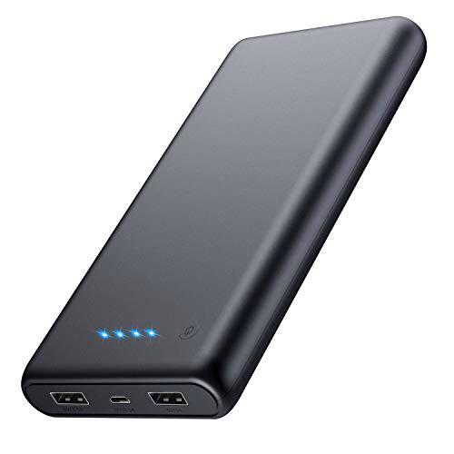 HETP Batería Externa para Móvil 24800mAH Power Bank Ultra Capacidad Cargador Portátil con 2 Puertos Salidas USB Alta Velocidad para Smartphone Dispositivos Android Tabletas y Más