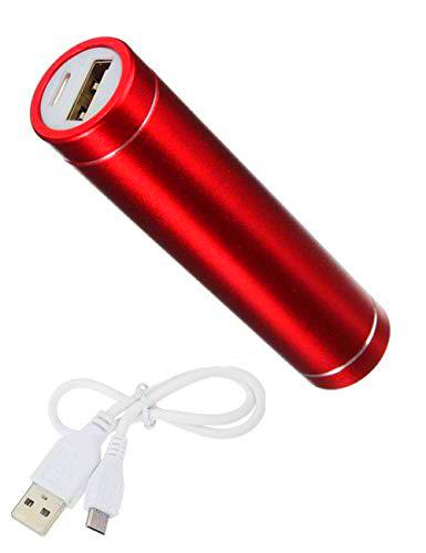 Shot Case Batería Externa para Huawei Y7 2019 Universal Power Bank 2600 mAh con Cable USB/Mirco USB de Emergencia Telephon (Rojo)