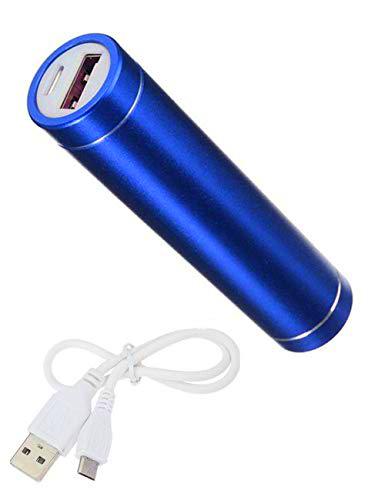 Shot Case Batería Externa para ZTE Blade V10 Universal Power Bank 2600 mAh con Cable USB y Micro USB de Emergencia para teléfono móvil, Color Azul