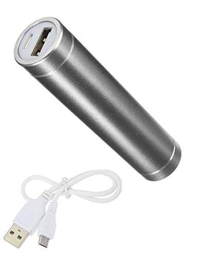 Shot Case Batería Externa para iPhone 11 Pro Universal Power Bank 2600 mAh con Cable USB y Micro USB de Emergencia para teléfono (Plata)