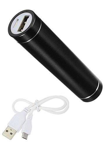 Shot Case Batería Externa para iPhone 11 Pro MAX Universal Power Bank 2600 mAh con Cable USB y Micro USB de Emergencia para teléfono (Negro)