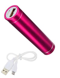 Shot Case Batería Externa para Samsung Galaxy Fold Universal Power Bank 2600 mAh con Cable USB y Micro USB de Emergencia para teléfono móvil, Color Rosa