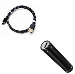 Pack de batería para Motorola One Zoom Smartphone Tipo C (Cable Trenzado 3M + Cargador Externo) Android 2600 mAh (Negro)