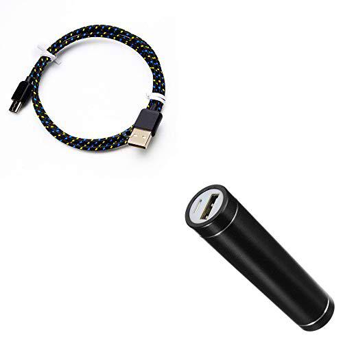 Pack de batería para Motorola One Zoom Smartphone Tipo C (Cable Trenzado 3M + Cargador Externo) Android 2600 mAh (Negro)
