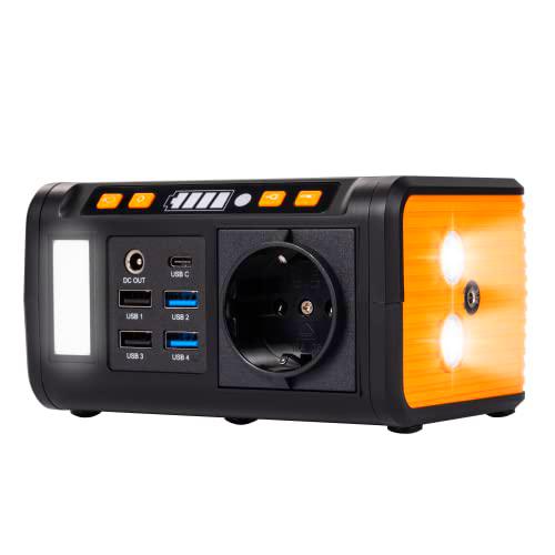 Mini estación de energía TX-205 de Technaxx - Power Bank de 74 WH 230 V con Enchufe Incorporado