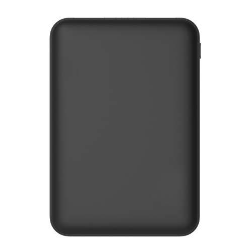 PLATINET Batería Externa de 5000 mAh de polímero 2,1 A Tipo C Dual Input Black + Cable Tipo C