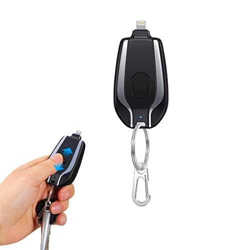 Gossiribbn 1500mah Mini Power Emergency Pod, Keychain Portable Charger for iPhone or Type-c