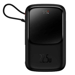 Baseus Power Bank Qpow with Digital Display, C+U, with Built-in Type-C Cable