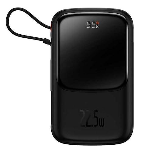 Baseus Power Bank Qpow with Digital Display, C+U, with Built-in Type-C Cable