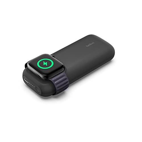 Belkin Cargador inalámbrico para Apple Wach y batería Externa portátil de 10 000 mAh con Cable USB-C de 30 cm