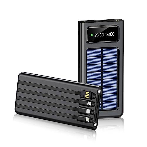 Power Bank 20000 mAh, batería Externa Solar de Carga rápida