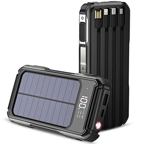 Power Bank 10000 mAh, batería Externa Solar de Carga rápida