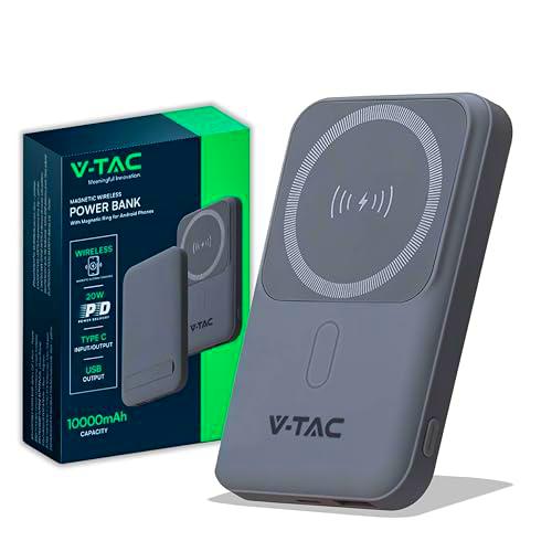 V-TAC Power Bank Magnético Compatible con MagSafe - 10000 mAh