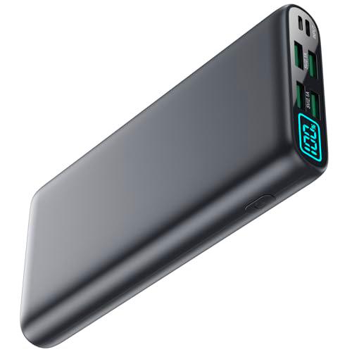 Trswyop Batería Externa 20000mAh,[5 Salidas únicas &amp; 0-100% Pantalla LCD] Gran Capacidad Power Bank USB C Carga Rápida Cargador Portatil Compatible con iPhone 15 14 13 Pro MAX Samsung S23 S22 Huawei