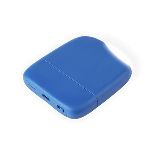 Xoopar Ice-Powerbank - Batería Externa de 5000 mAh con luz táctil integrada para Todos los teléfonos Inteligentes universales de plástico Reciclado con certificación GRS, Color Azul