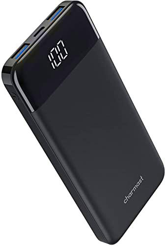 Bateria Externa 10400mAh Power Bank USB C con LED Patalla Bateria Portatil Charmast Ultra Slim Powerbank 2 Entradas y 3 Salidas de 5V/3A Compatible con iPhone 14 13 Samsung Huawei iPad