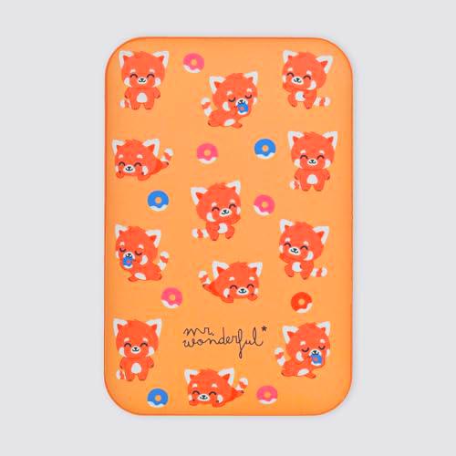 Wondee Mr Wonderful - Cargador portátil, batería Externa de 10,000 mAh Divertido Panda Roux con 3 Puertos [2USB y 1 USB C]