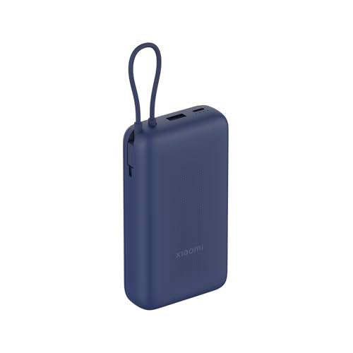 Xiaomi Batería Externa de 33 W, 20.000 mAh (Cable Integrado), Color Azul