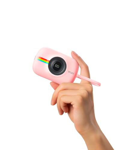 VRURC Power Bank 10000mAh con Cable Incorporado, Mini Banco de energía pequeño de Carga rápida de 20 W