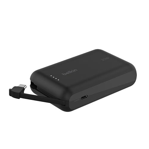 Belkin BoostCharge batería Externa de 10 000 mAh, Power Bank portátil con Cable Integrado PD (20 W)