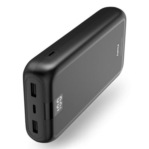 Hama Performance 24 - Batería Externa [Power Bank 24000mAh] [Batería portátil USB C Fast Charge] Compatible con iPhone Samsung y Mucho más