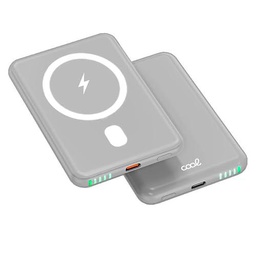 Bateria Externa Universal MAGNÉTICA Power Bank Qi 5000 mAh Cool Gris