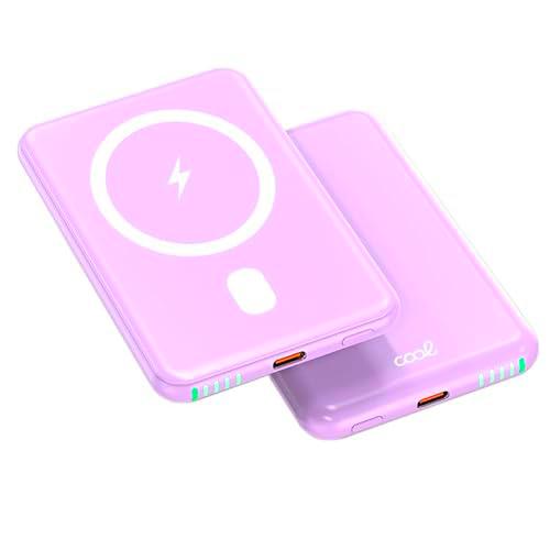Bateria Externa Universal MAGNÉTICA Power Bank Qi 5000 mAh Cool Violeta