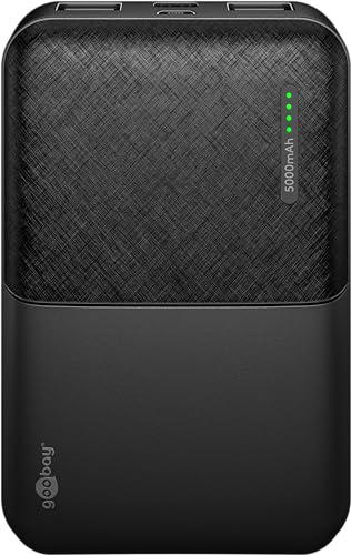goobay 64961 Powerbank 5000mAh / batería Externa para móvil/Power Bank pequeña/Cargador portátil/Batería portátil para Cargar teléfono/Cargador de Smartphones iPhone