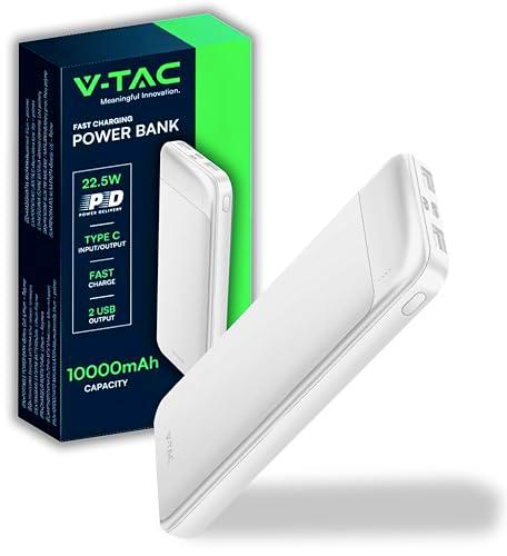 V-TAC Power Bank 10000 mAh con Carga Rápida PD 22.5W