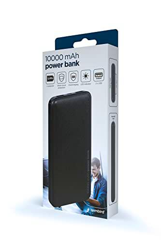 Batería Externa 10000mAh de polímero de Litio, Ideal para Cargar Dispositivos móviles y electrónicos en Cualquier Lugar.