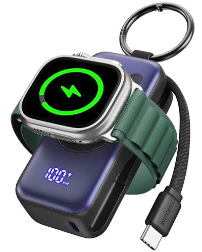 INIU Power Bank para Apple Watch, 5000mAh Batería Externa con Cable Incorporado