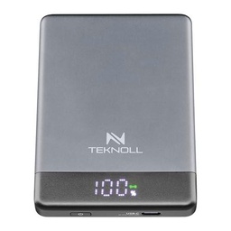 TEKNOLL Power Bank 5000mAh MagSafe, Wireless 10W y USB-C 20W PD