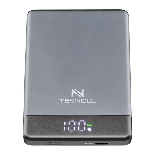 TEKNOLL Power Bank 5000mAh MagSafe, Wireless 10W y USB-C 20W PD