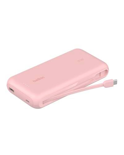 Belkin BoostCharge Batería Externa 20K, Carga rápida y Cable Integrado (PD 30 W)