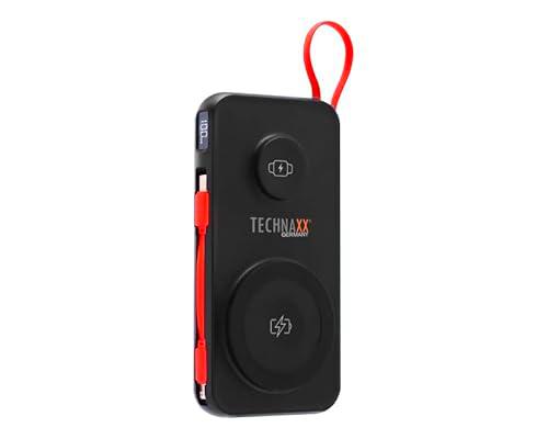 Technaxx Cargador Portátil Inalámbrico 3 en 1 de 10000 mAh